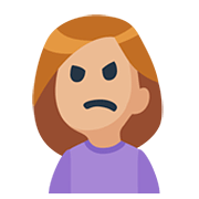 🙍🏼‍♀️ Emoji missmutige Frau: mittelhelle Hautfarbe Facebook 2.0.