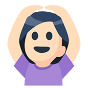 Emoji 🙆🏻‍♀️ Donna Con Gesto OK: Carnagione Chiara su Facebook 2.0.