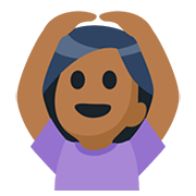 Emoji 🙆🏾‍♀️ Donna Con Gesto OK: Carnagione Abbastanza Scura su Facebook 2.0.