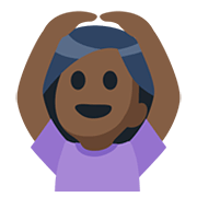 🙆🏿‍♀️ Emoji Mulher Fazendo Gesto De «OK»: Pele Escura na Facebook 2.0.