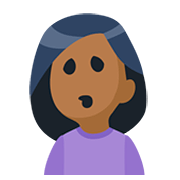 🙎🏾‍♀️ Emoji schmollende Frau: mitteldunkle Hautfarbe Facebook 2.0.