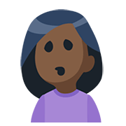 Emoji 🙎🏿‍♀️ Donna Imbronciata: Carnagione Scura su Facebook 2.0.
