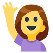 Emoji 🙋‍♀️ Donna Con Mano Alzata su Facebook 2.0.