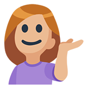Emoji 💁🏼‍♀️ Donna Con Suggerimento: Carnagione Abbastanza Chiara su Facebook 2.0.