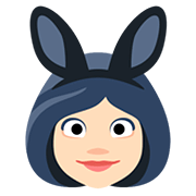 👯🏻 Emoji Personas Con Orejas De Conejo: Tono De Piel Claro en Facebook 2.0.