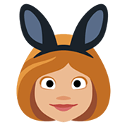👯🏼‍♀️ Emoji Mujeres Con Orejas De Conejo, Tono De Piel Claro Medio en Facebook 2.0.