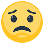 Emoji 😟 Faccina Preoccupata su Facebook 2.0.