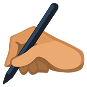 ✍🏽 Emoji Escrevendo à Mão: Pele Morena na Facebook 2.0.