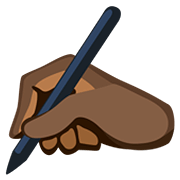 ✍🏿 Emoji Escrevendo à Mão: Pele Escura na Facebook 2.0.