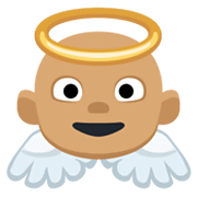 👼🏽 Emoji Bebé ángel: Tono De Piel Medio en Facebook 2.1.