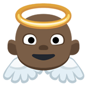 👼🏿 Emoji Bebé ángel: Tono De Piel Oscuro en Facebook 2.1.