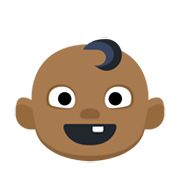 👶🏾 Emoji Bebê: Pele Morena Escura na Facebook 2.1.