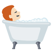 🛀🏻 Emoji Pessoa Tomando Banho: Pele Clara na Facebook 2.1.