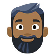 Emoji 🧔🏾 Uomo Con La Barba: Carnagione Abbastanza Scura su Facebook 2.1.