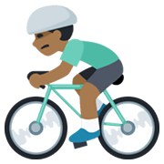 🚴🏾 Emoji Persona En Bicicleta: Tono De Piel Oscuro Medio en Facebook 2.1.