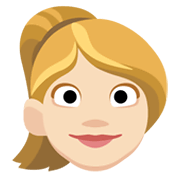 Emoji 👱🏻‍♀️ Donna Bionda: Carnagione Chiara su Facebook 2.1.