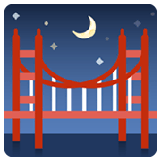 🌉 Emoji Brücke vor Nachthimmel Facebook 2.1.
