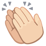 Emoji 👏🏻 Mani Che Applaudono: Carnagione Chiara su Facebook 2.1.