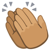 👏🏽 Emoji klatschende Hände: mittlere Hautfarbe Facebook 2.1.
