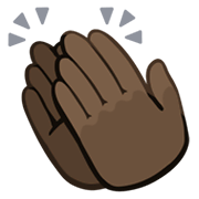 👏🏿 Emoji Mãos Aplaudindo: Pele Escura na Facebook 2.1.