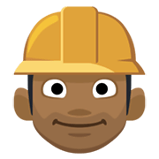 👷🏾 Emoji Bauarbeiter(in): mitteldunkle Hautfarbe Facebook 2.1.