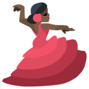💃🏿 Emoji Mujer Bailando: Tono De Piel Oscuro en Facebook 2.1.