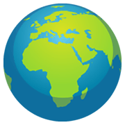 Émoji 🌍 Globe Tourné Sur L’Afrique Et L’Europe sur Facebook 2.1.