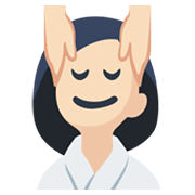 💆🏻 Emoji Persona Recibiendo Masaje: Tono De Piel Claro en Facebook 2.1.