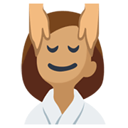 Emoji 💆🏽 Persona Che Riceve Un Massaggio: Carnagione Olivastra su Facebook 2.1.