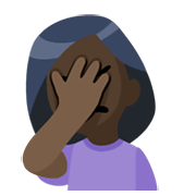 🤦🏿 Emoji Persona Con La Mano En La Frente: Tono De Piel Oscuro en Facebook 2.1.