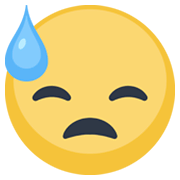 Emoji 😓 Faccina Sudata su Facebook 2.1.