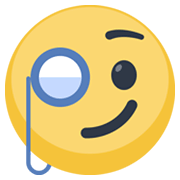 Emoji 🧐 Faccina Con Monocolo su Facebook 2.1.