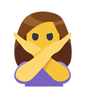🙅 Emoji Persona Haciendo El Gesto De «no» en Facebook 2.1.