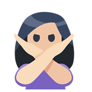 🙅🏻 Emoji Person mit überkreuzten Armen: helle Hautfarbe Facebook 2.1.