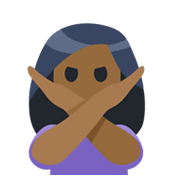 🙅🏾 Emoji Persona Haciendo El Gesto De «no»: Tono De Piel Oscuro Medio en Facebook 2.1.