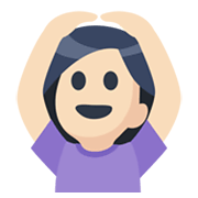 Emoji 🙆🏻 Persona Con Gesto OK: Carnagione Chiara su Facebook 2.1.