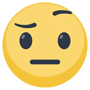 Emoji 🤨 Faccia Con Sopracciglia Alzate su Facebook 2.1.