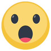 Emoji 😮 Faccina Con Bocca Aperta su Facebook 2.1.