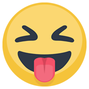Emoji 😝 Faccina Con Un Gran Sorriso Che Mostra La Lingua su Facebook 2.1.