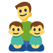 👨‍👦‍👦 Emoji Familie: Mann, Junge und Junge Facebook 2.1.