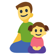 Emoji 👨‍👧 Famiglia: Uomo E Bambina su Facebook 2.1.