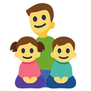 Emoji 👨‍👧‍👦 Famiglia: Uomo, Bambina E Bambino su Facebook 2.1.