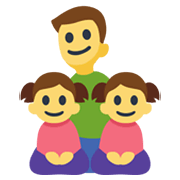 👨‍👧‍👧 Emoji Familie: Mann, Mädchen und Mädchen Facebook 2.1.