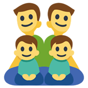 Emoji 👨‍👨‍👦‍👦 Famiglia: Uomo, Uomo, Bambino E Bambino su Facebook 2.1.
