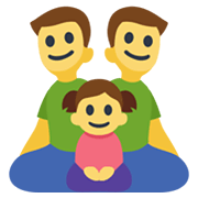 👨‍👨‍👧 Emoji Familie: Mann, Mann und Mädchen Facebook 2.1.