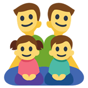 👨‍👨‍👧‍👦 Emoji Familie: Mann, Mann, Mädchen und Junge Facebook 2.1.