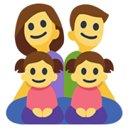 👨‍👩‍👧‍👧 Emoji Familia: Hombre, Mujer, Niña, Niña en Facebook 2.1.