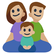 Emoji 👪🏼 Famiglia, Carnagione Abbastanza Chiara su Facebook 2.1.