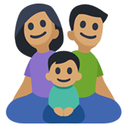 Emoji 👪🏽 Famiglia, Carnagione Olivastra su Facebook 2.1.