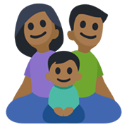 Emoji 👪🏾 Famiglia, Carnagione Abbastanza Scura su Facebook 2.1.